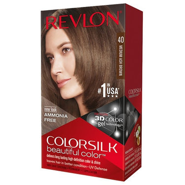 Revlon Colorsilk Beautiful Color – 40 Medium Ash Brown – Ammonia-Free - ANNS BEAUTY SUPPLY